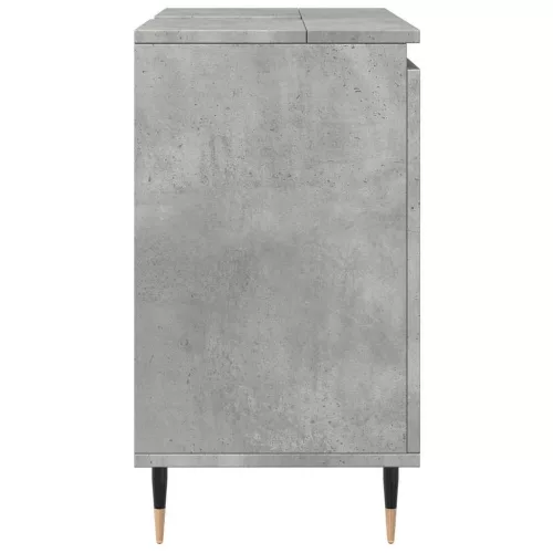 Betonszürke szerelt fa fürdőszobaszekrény 58x33x60 cm