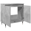 Betonszürke szerelt fa fürdőszobaszekrény 58x33x60 cm