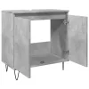 Betonszürke szerelt fa fürdőszobaszekrény 58x33x60 cm