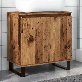   Antik fa színű szerelt fa fürdőszobaszekrény 58 x 33 x 60 cm