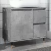 Betonszürke szerelt fa fürdőszobaszekrény 65 x 33 x 60 cm