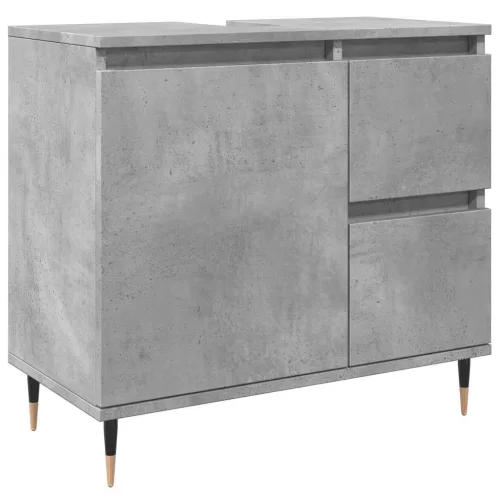 Betonszürke szerelt fa fürdőszobaszekrény 65 x 33 x 60 cm