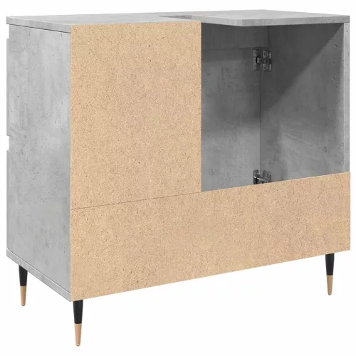 Betonszürke szerelt fa fürdőszobaszekrény 65 x 33 x 60 cm