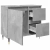 Betonszürke szerelt fa fürdőszobaszekrény 65 x 33 x 60 cm
