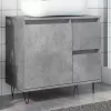 Betonszürke szerelt fa fürdőszobai mosdószekrény 65x33x60 cm