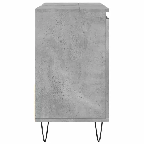 Betonszürke szerelt fa fürdőszobai mosdószekrény 65x33x60 cm