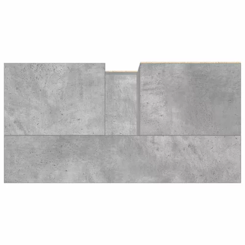 Betonszürke szerelt fa fürdőszobai mosdószekrény 65x33x60 cm