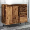 Antik fa színű szerelt fa mosdószekrény 65 x 33 x 60 cm