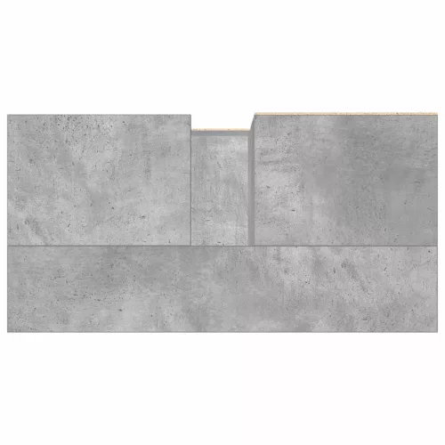 Betonszürke szerelt fa fürdőszobai mosdószekrény 65x33x60 cm