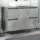 Betonszürke szerelt fa fürdőszobaszekrény 80 x 33 x 60 cm