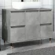 Betonszürke szerelt fa fürdőszobaszekrény 80 x 33 x 60 cm