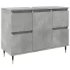 Betonszürke szerelt fa fürdőszobaszekrény 80 x 33 x 60 cm