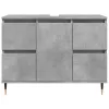 Betonszürke szerelt fa fürdőszobaszekrény 80 x 33 x 60 cm
