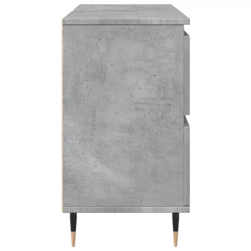 Betonszürke szerelt fa fürdőszobaszekrény 80 x 33 x 60 cm
