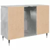 Betonszürke szerelt fa fürdőszobaszekrény 80 x 33 x 60 cm