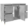 Betonszürke szerelt fa fürdőszobaszekrény 80 x 33 x 60 cm