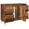 Antik fa színű szerelt fa mosdószekrény 80 x 33 x 60 cm