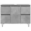 Betonszürke szerelt fa fürdőszobaszekrény 80 x 33 x 60 cm