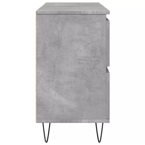 Betonszürke szerelt fa fürdőszobaszekrény 80 x 33 x 60 cm