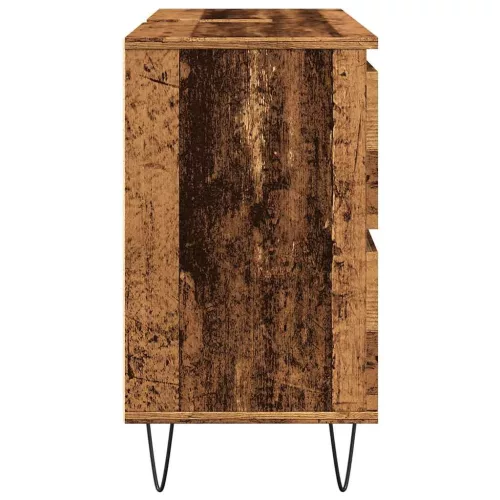 Antik fa színű szerelt fa mosdószekrény 80 x 33 x 60 cm