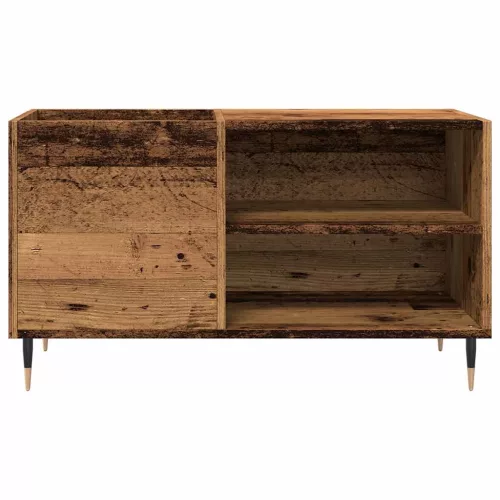 Antik fa színű szerelt fa hanglemezszekrény 84,5x38x48 cm