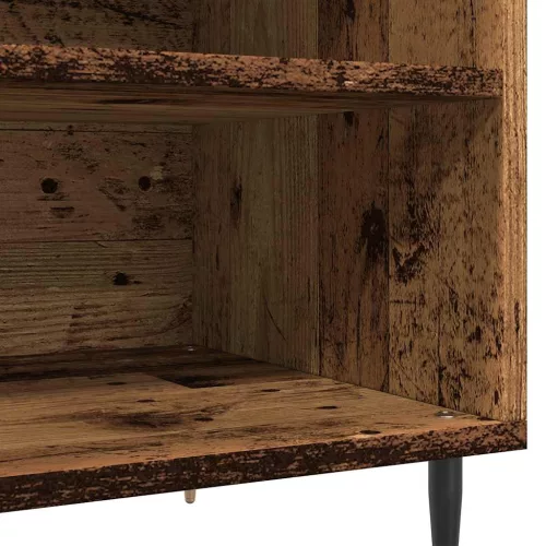 Antik fa színű szerelt fa hanglemezszekrény 84,5x38x48 cm