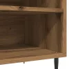 Kézműves tölgy színű szerelt fa hanglemezszekrény 84,5x38x48 cm