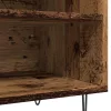 Antik fa színű szerelt fa hanglemezszekrény 84,5x38x48 cm