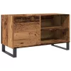 Antik fa színű szerelt fa hanglemezszekrény 84,5x38x48 cm