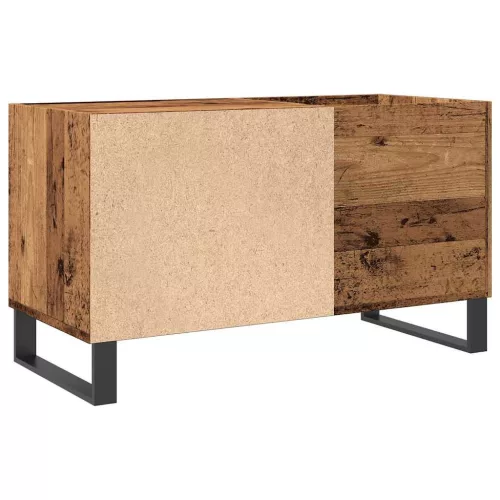 Antik fa színű szerelt fa hanglemezszekrény 84,5x38x48 cm
