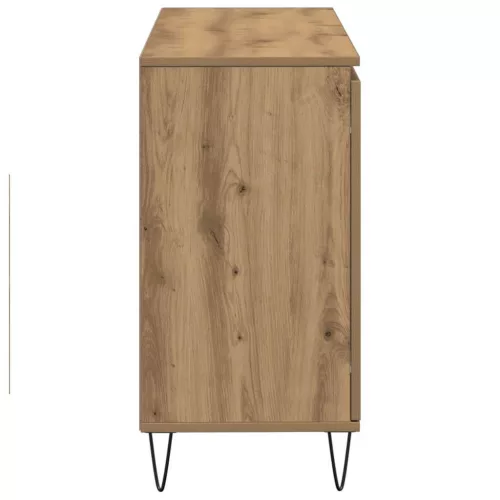 Kézműves tölgy színű szerelt fa tálalószekrény 101,5 x 35 x 70 cm