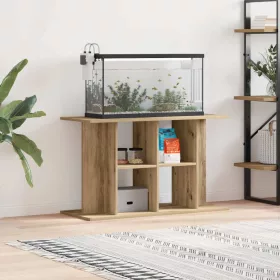   Akváriumállvány kézműves tölgyfa 100 x 40 x 60 cm rétegelt fából