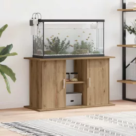   Kézműves tölgyfa akváriumállvány 101 x 41 x 58 cm rétegelt fából