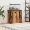 Antik fa színű szerelt fa akváriumállvány 81x36x73 cm