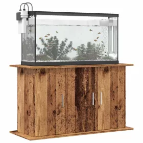 Antik fa színű szerelt fa akváriumállvány 101x41x58 cm