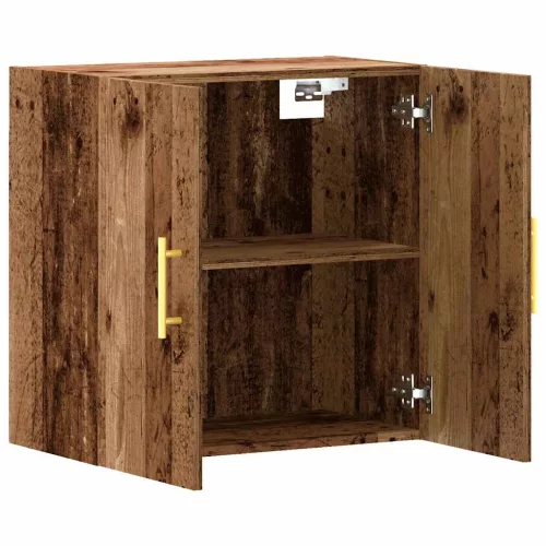 Antik fa színű szerelt fa faliszekrény 60 x 31 x 60 cm