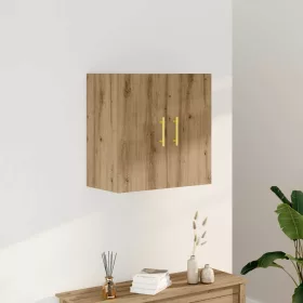   Kézműves tölgy színű szerelt fa faliszekrény 60 x 31 x 60 cm