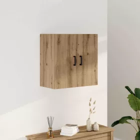   Kézműves tölgy színű szerelt fa faliszekrény 60 x 31 x 60 cm