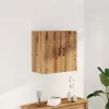 Kézműves tölgy színű szerelt fa faliszekrény 60 x 31 x 60 cm