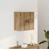 Kézműves tölgy színű szerelt fa faliszekrény 60 x 31 x 60 cm