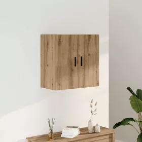   Kézműves tölgy színű szerelt fa faliszekrény 60 x 31 x 60 cm
