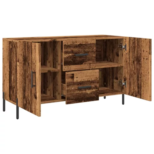 Antik fa színű szerelt fa tálalószekrény 100 x 36 x 60 cm