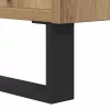 Kézműves tölgy színű szerelt fa tálalószekrény 100 x 36 x 60 cm