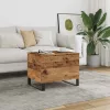Antik fa színű szerelt fa dohányzóasztal 60 x 44,5 x 45 cm