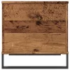 Antik fa színű szerelt fa dohányzóasztal 60 x 44,5 x 45 cm