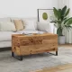 Antik fa színű szerelt fa dohányzóasztal 90 x 44,5 x 45 cm