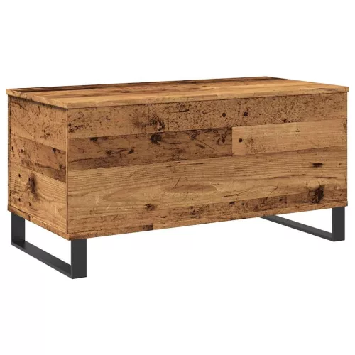 Antik fa színű szerelt fa dohányzóasztal 90 x 44,5 x 45 cm
