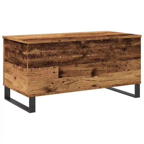 Antik fa színű szerelt fa dohányzóasztal 90 x 44,5 x 45 cm