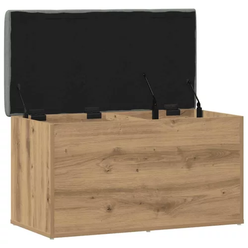Kézműves tölgyfa tárolópad 82 x 42 x 45 cm redőzött fa