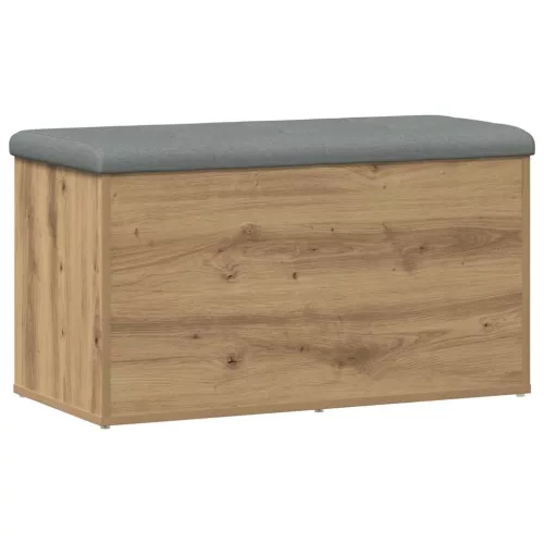 Kézműves tölgyfa tárolópad 82 x 42 x 45 cm redőzött fa